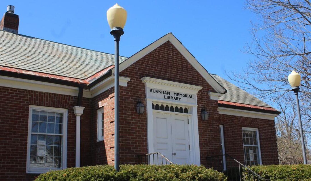 Burnham Memorial Library brick building exterior view.