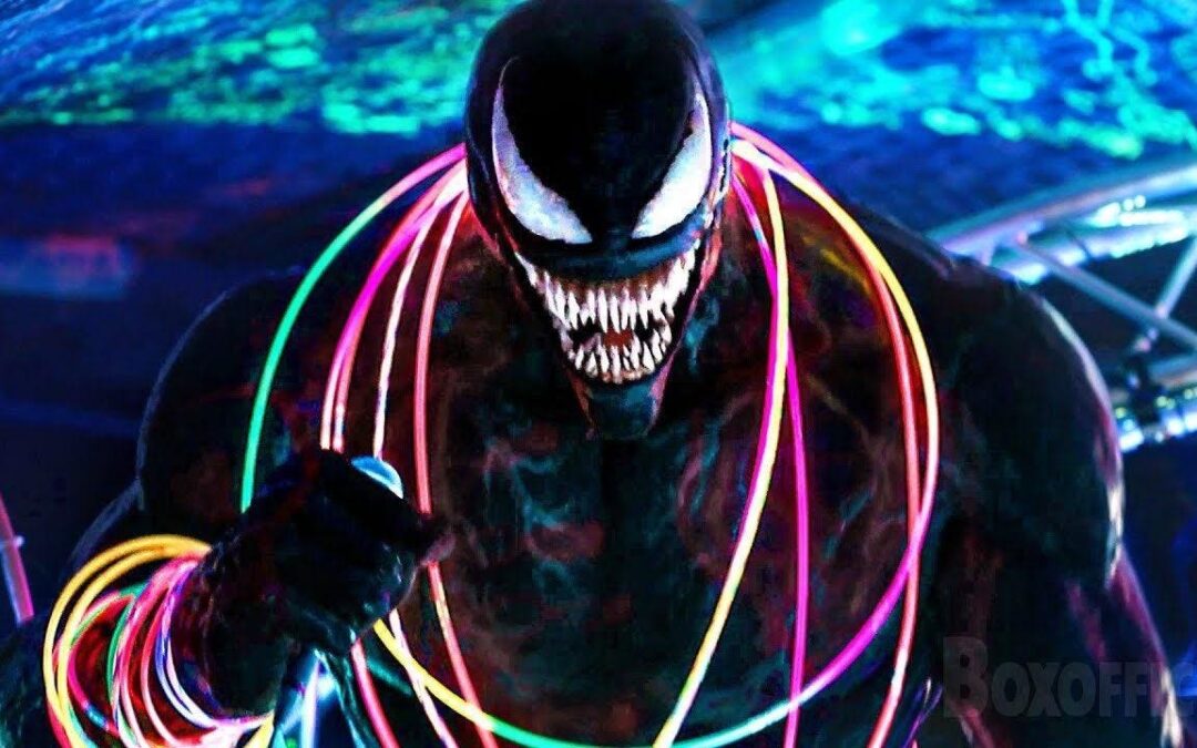Venom with glowing neon lights.