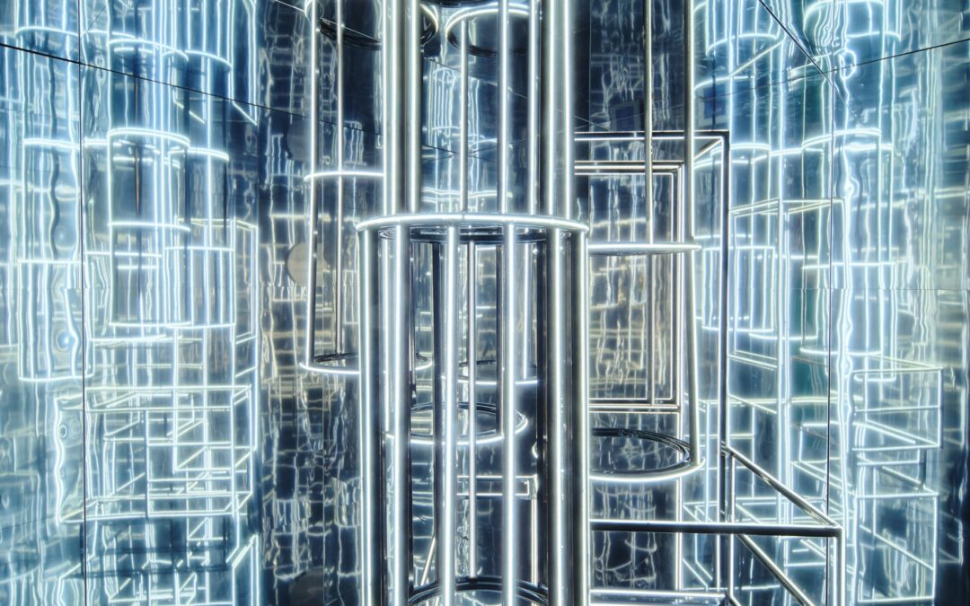 Tecnología y arte. La instalación de NIMB es el resultado de la colaboración entre Ciarko Design y Upper Shelf