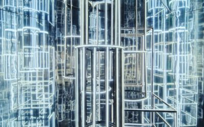 Tecnología y arte. La instalación de NIMB es el resultado de la colaboración entre Ciarko Design y Upper Shelf