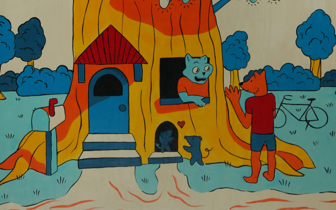 Art Decko trae nuevas pinturas al estacionamiento de College Avenue