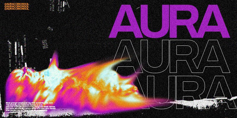 Colorful aura with bold text overlay