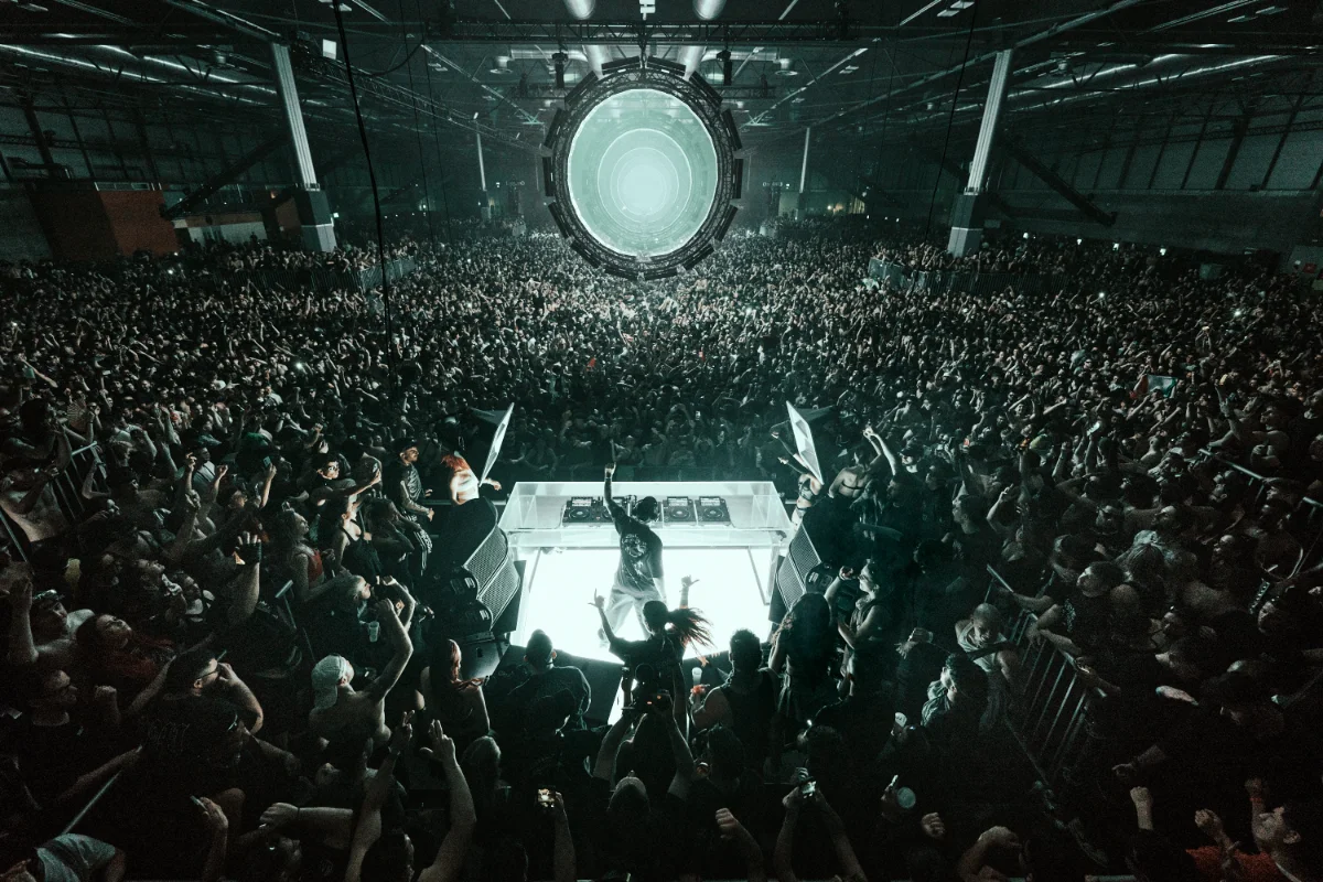 Outworld 2026 Colorful retro-styled bar with patterned decor.